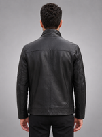 Urban Rebel Distressed Men’s Biker Leather Jacket