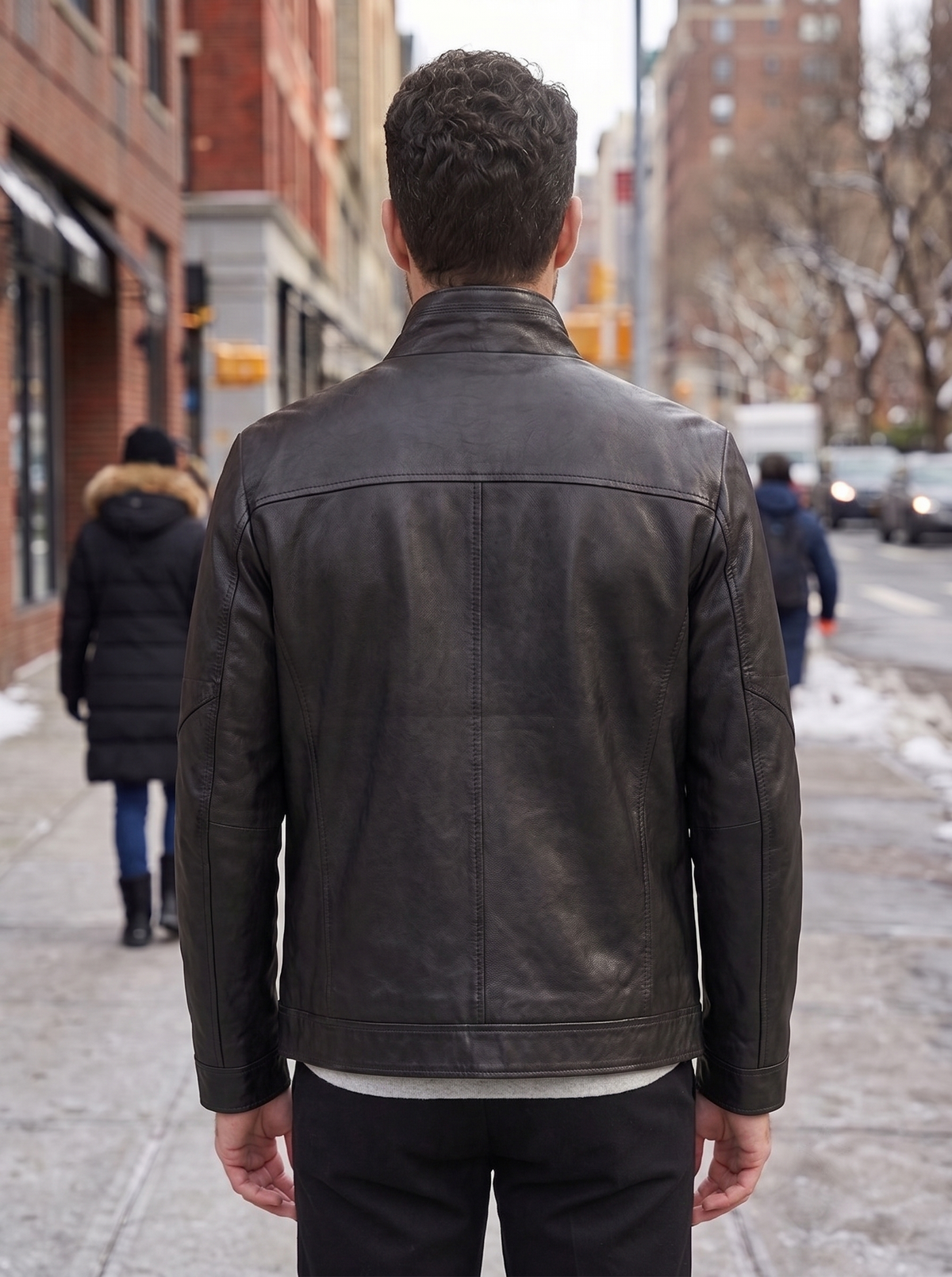 Urban Rebel Distressed Men’s Biker Leather Jacket