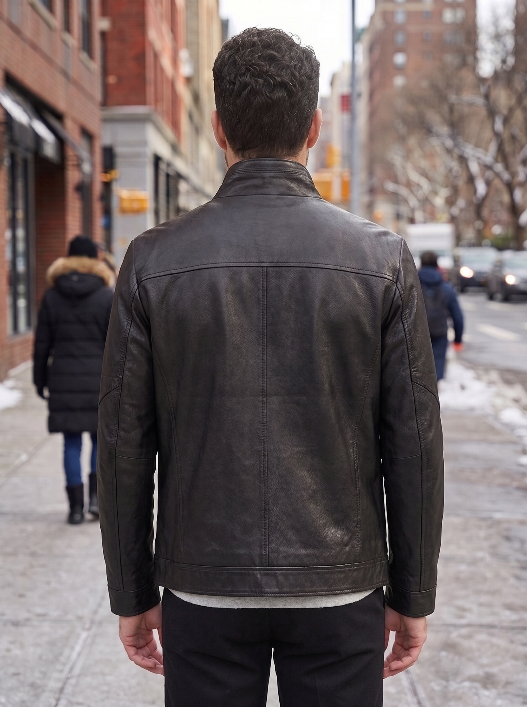 Urban Rebel Distressed Men’s Biker Leather Jacket