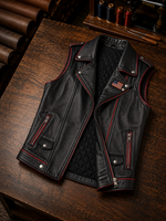 Usa Print Vest Leather For Women