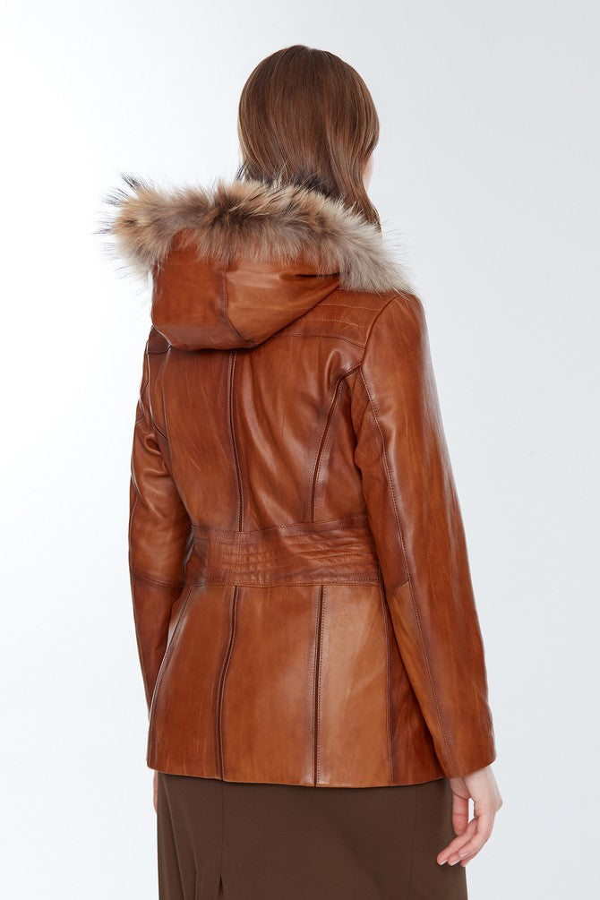 Women Brown Leather Jacket