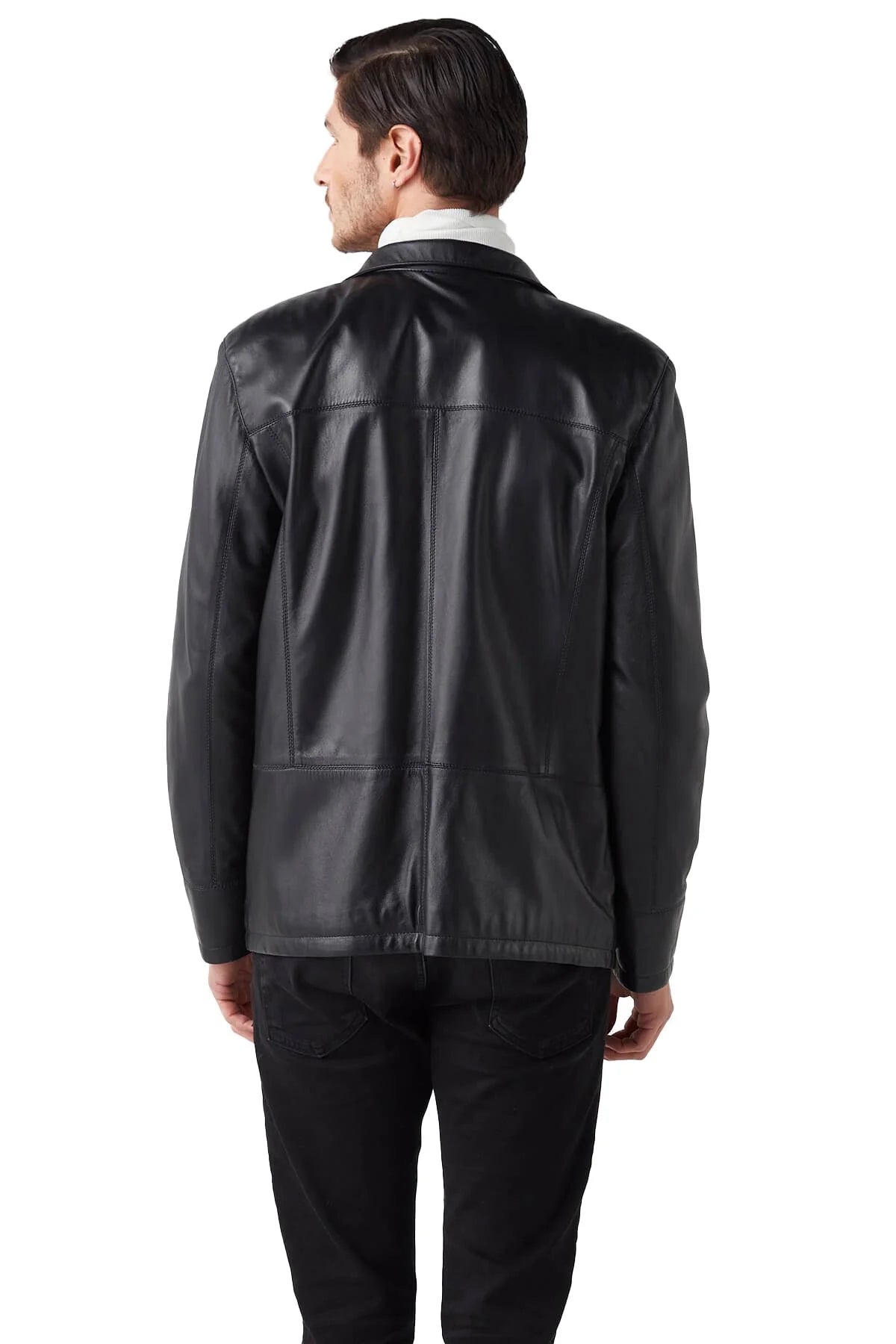 Chase Black Leather Jacket For Men