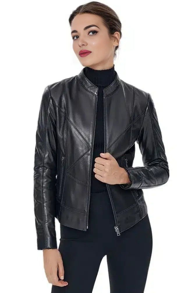 Ximena Black Stylish Women Leather Jacket