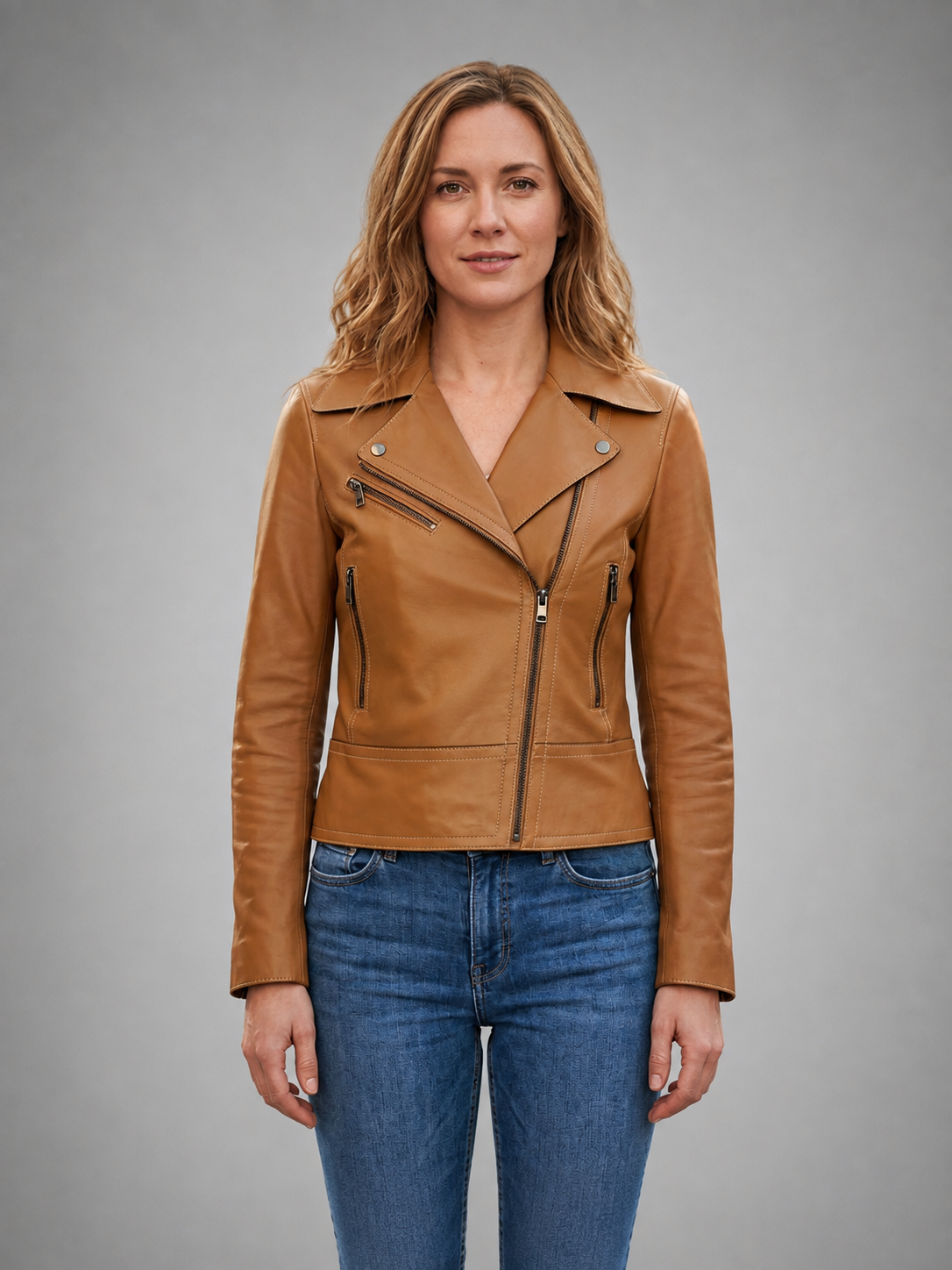 Women's Brown Leather Jacket