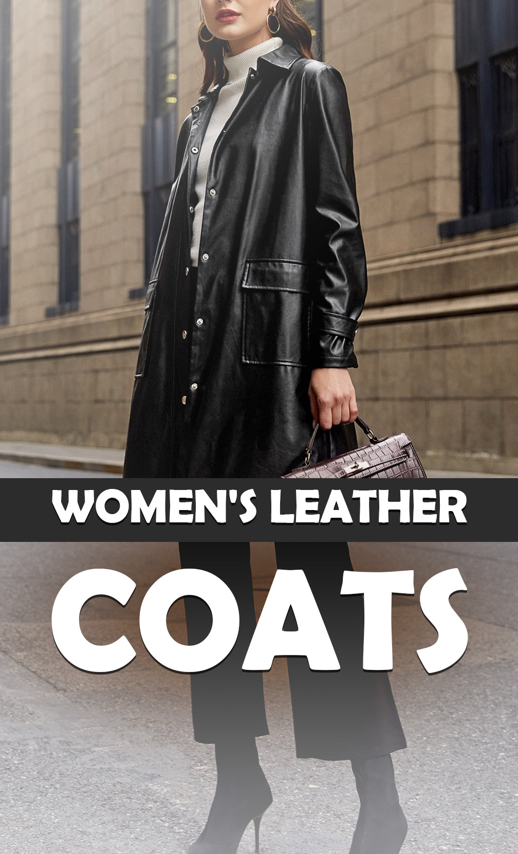 Women Leather Trench Coats