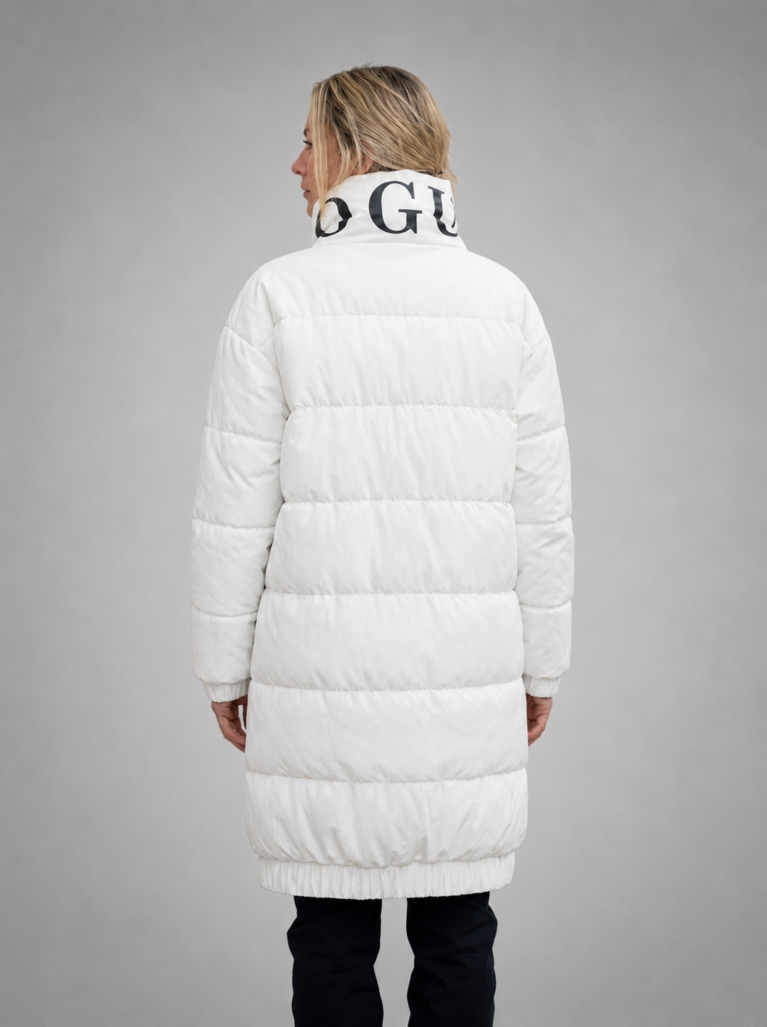 Women's White Quilted Puffer Coat