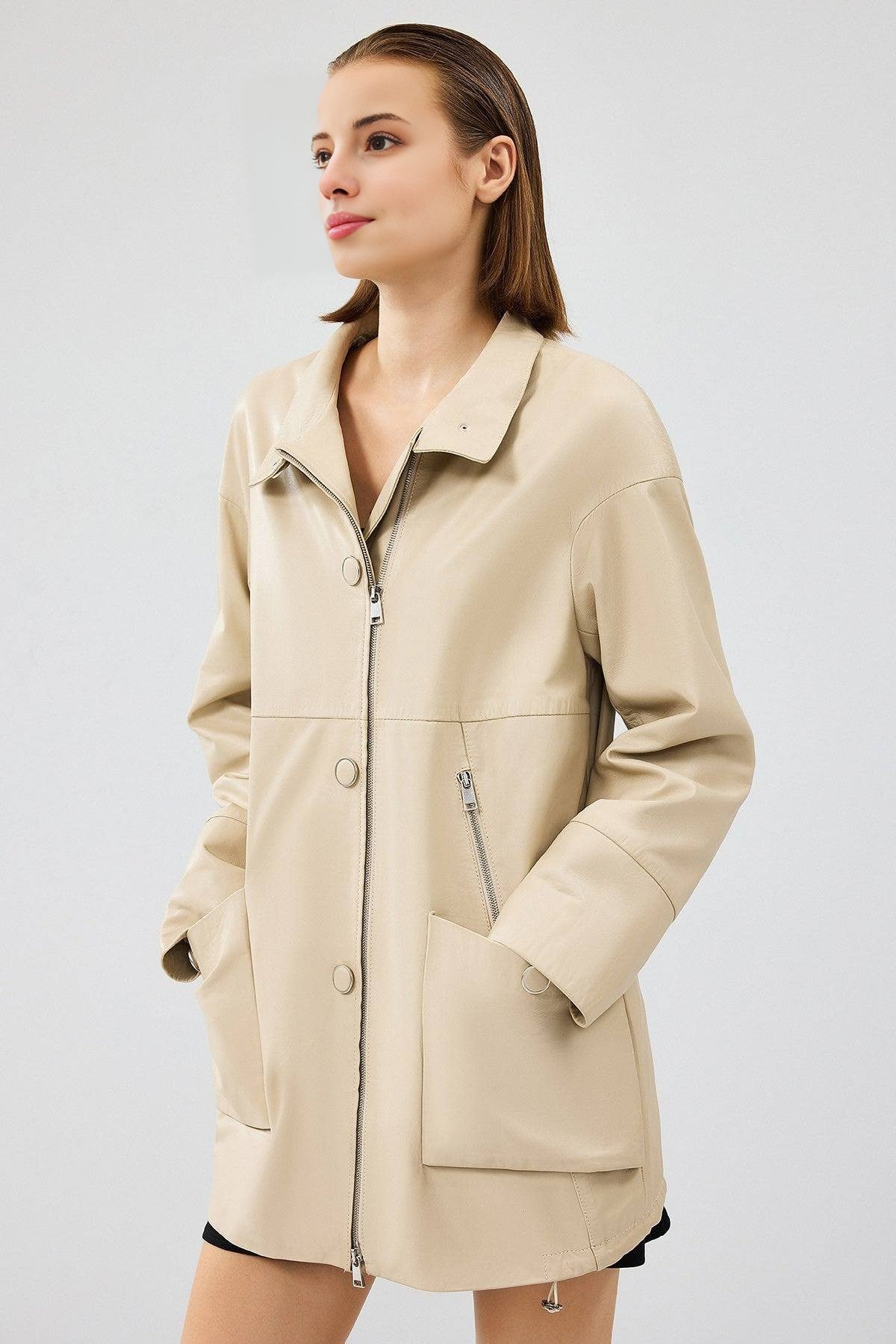 Women's millen Leather trench coat