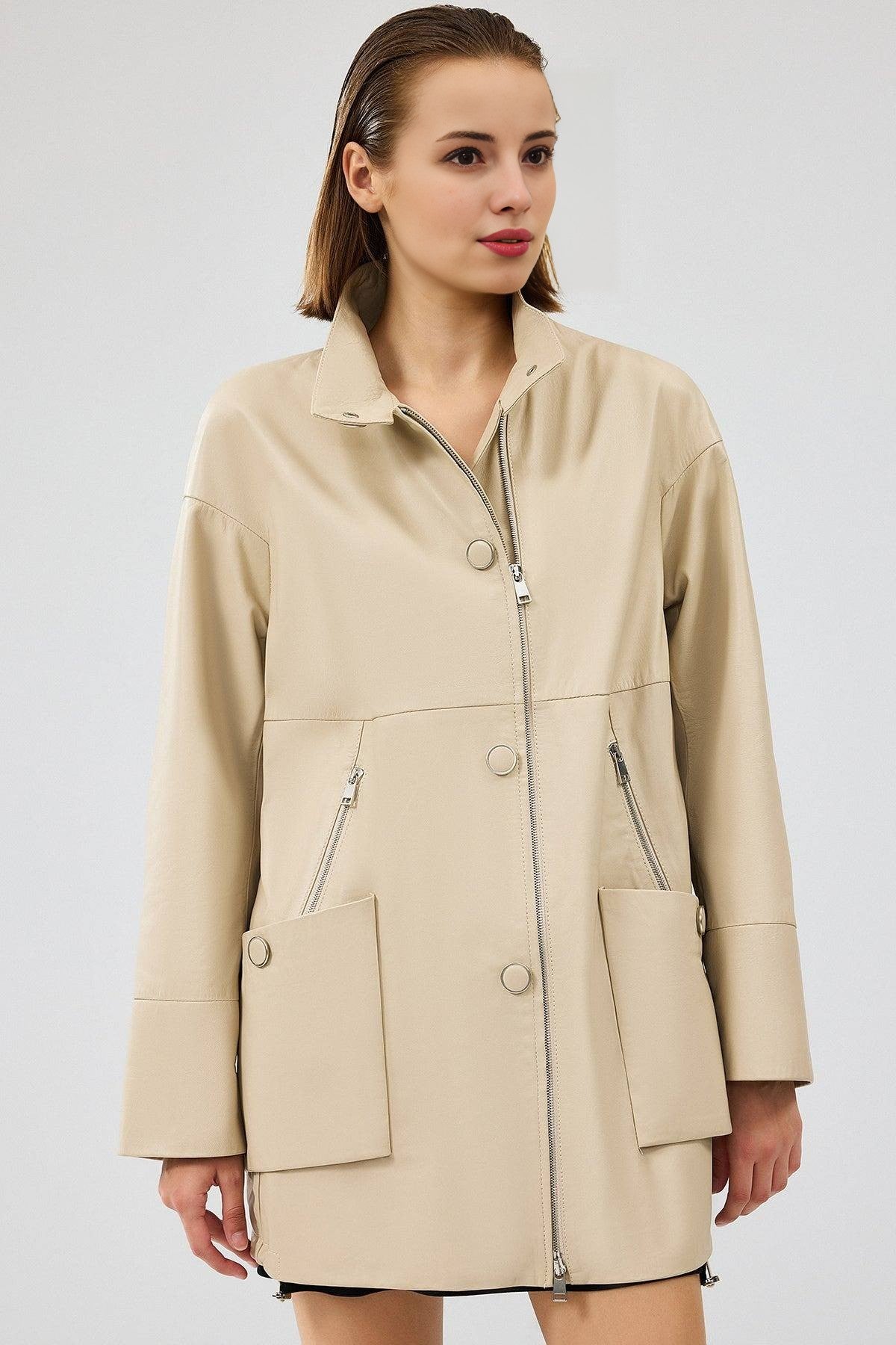 Women's millen Leather trench coat