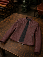 Women's Marlyn Burgundy Leather Jacket