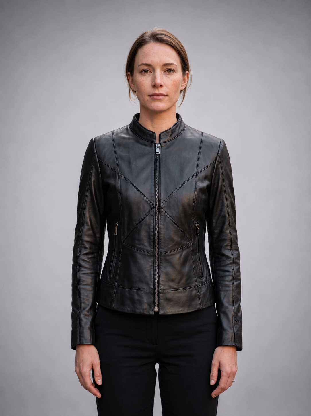 Ximena Black Stylish Women Leather Jacket