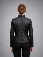 Ximena Black Stylish Women Leather Jacket