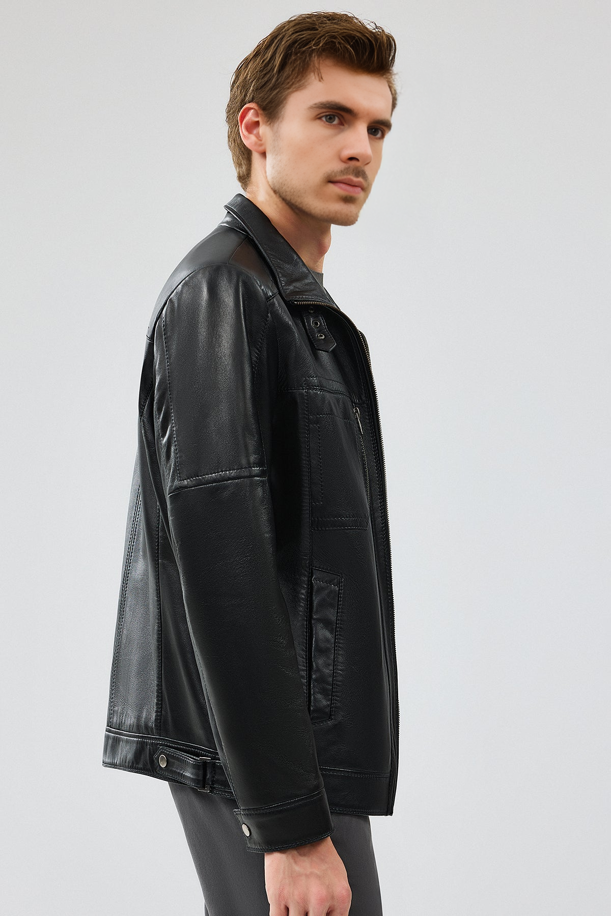 Muller Leather Black Jacket For X-Men