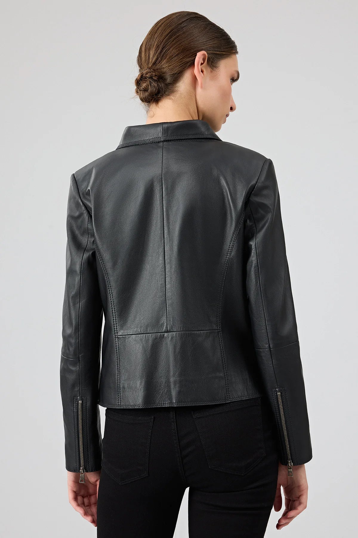 Velora Black Leather Jacket