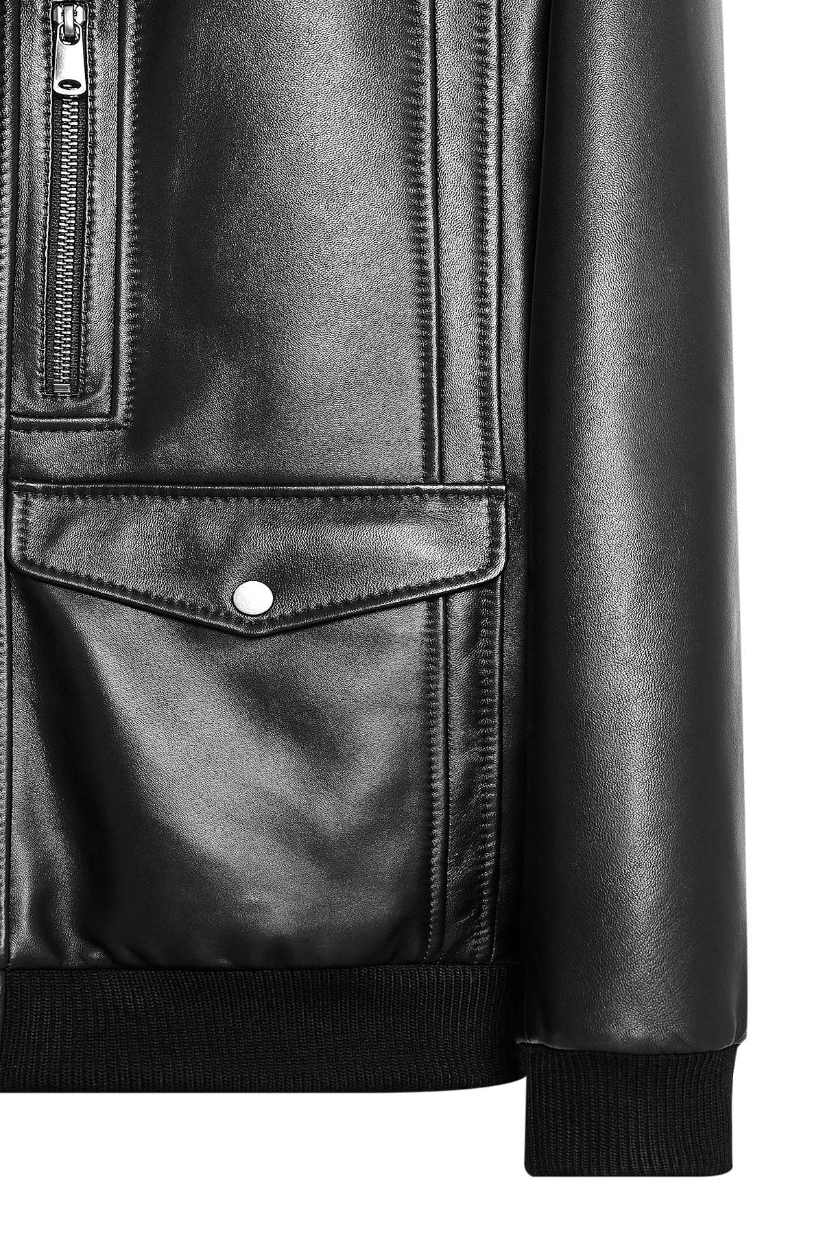 Obsidian Edge Black Leather Jacket