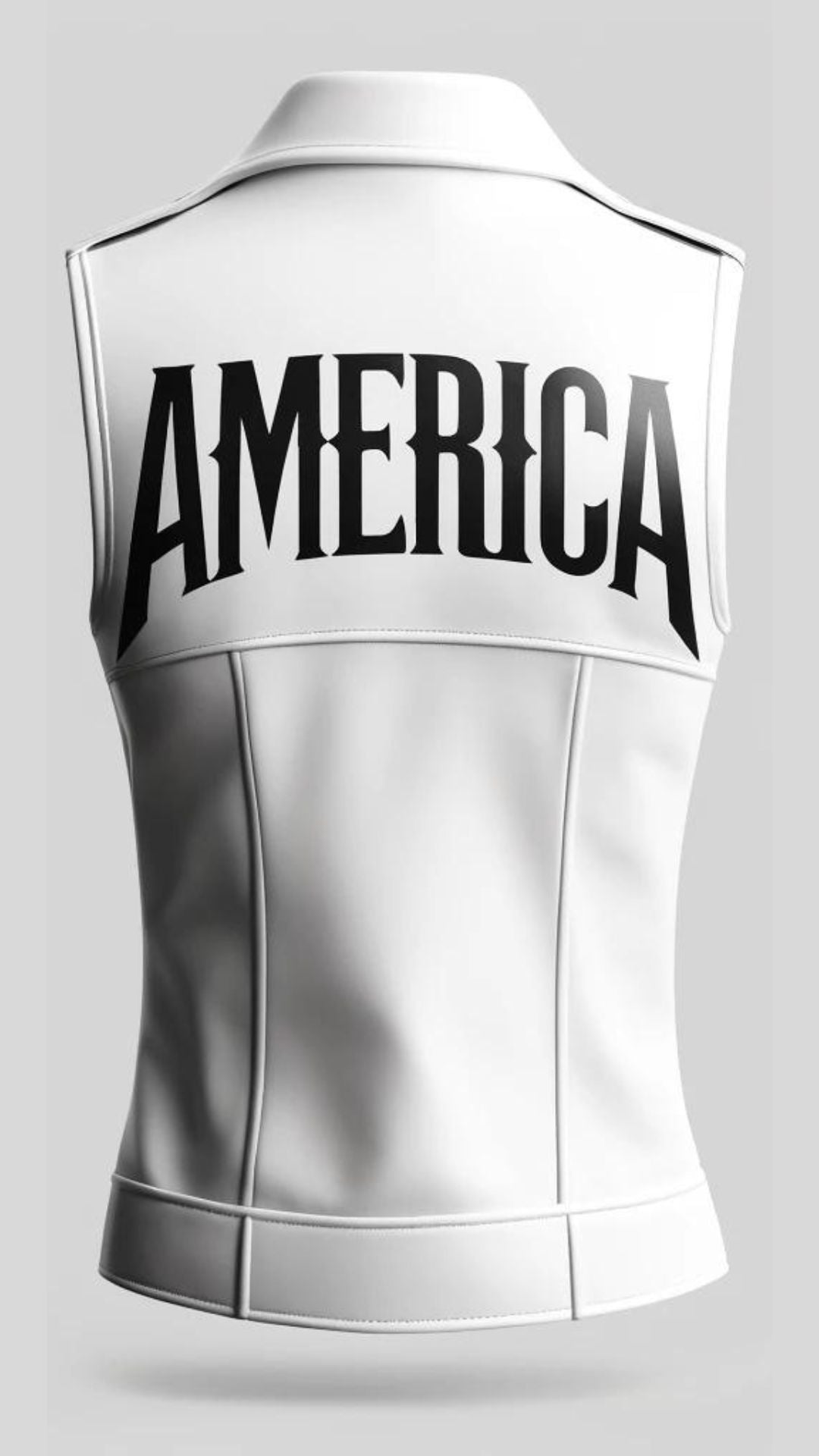 White Snow Vest Leather Jacket For Women