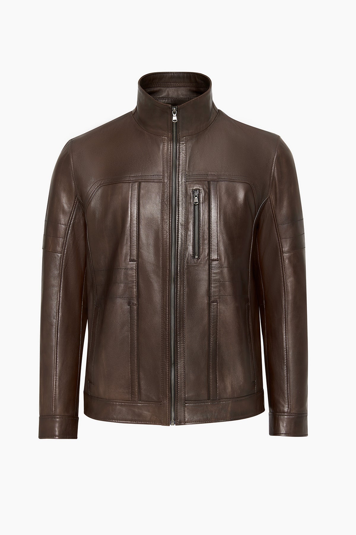 Burno Brown Men’s Leather Jacket