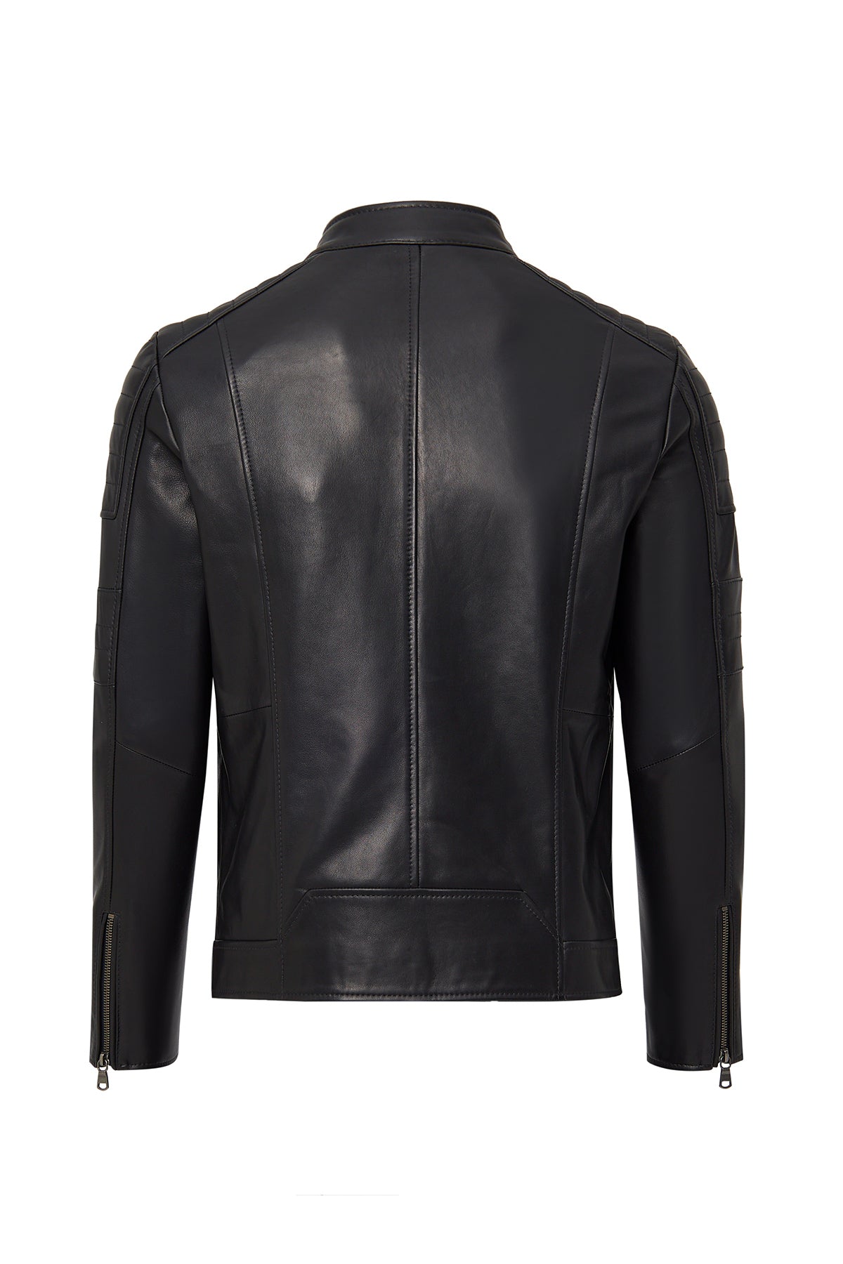 Morant Black Judge Collar Men's Leather Jacket