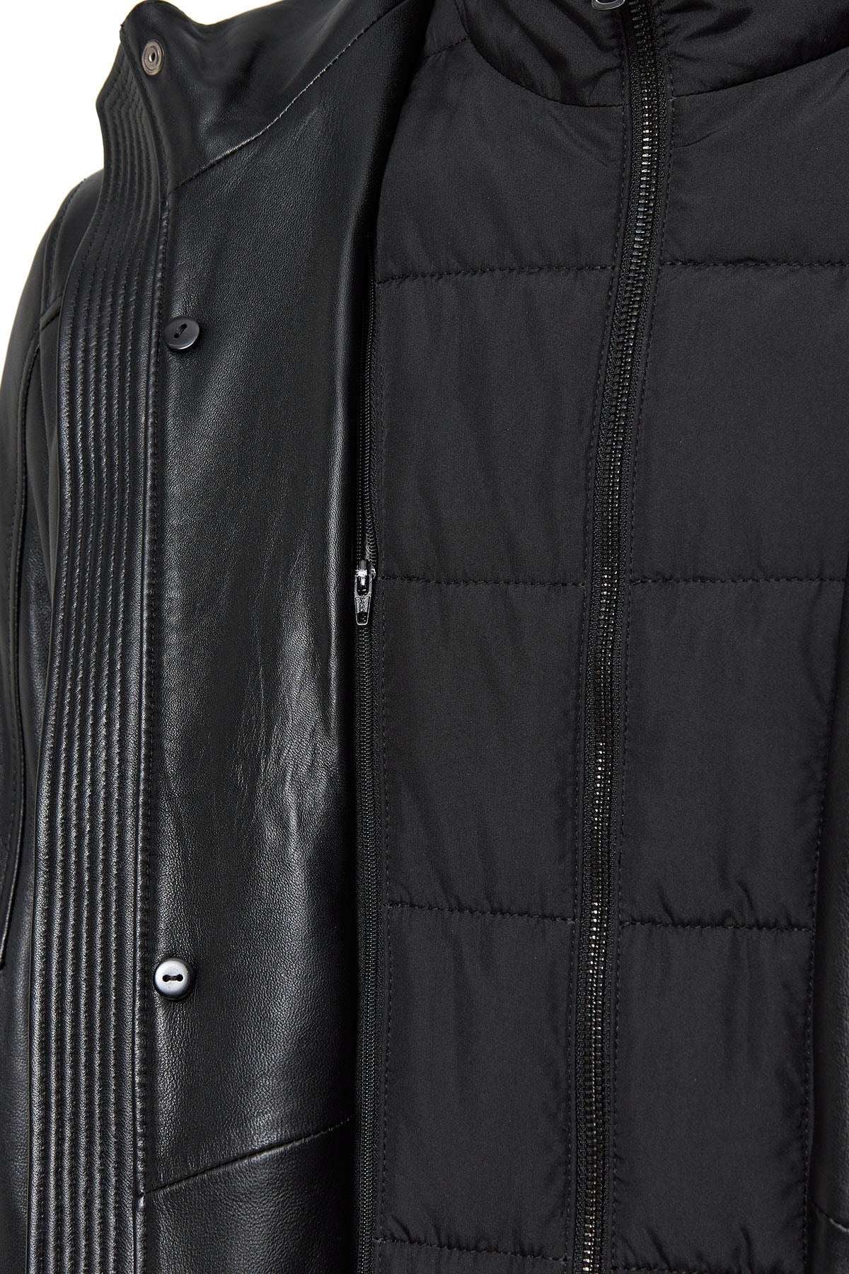 Men's Nathan Black Leather Coat