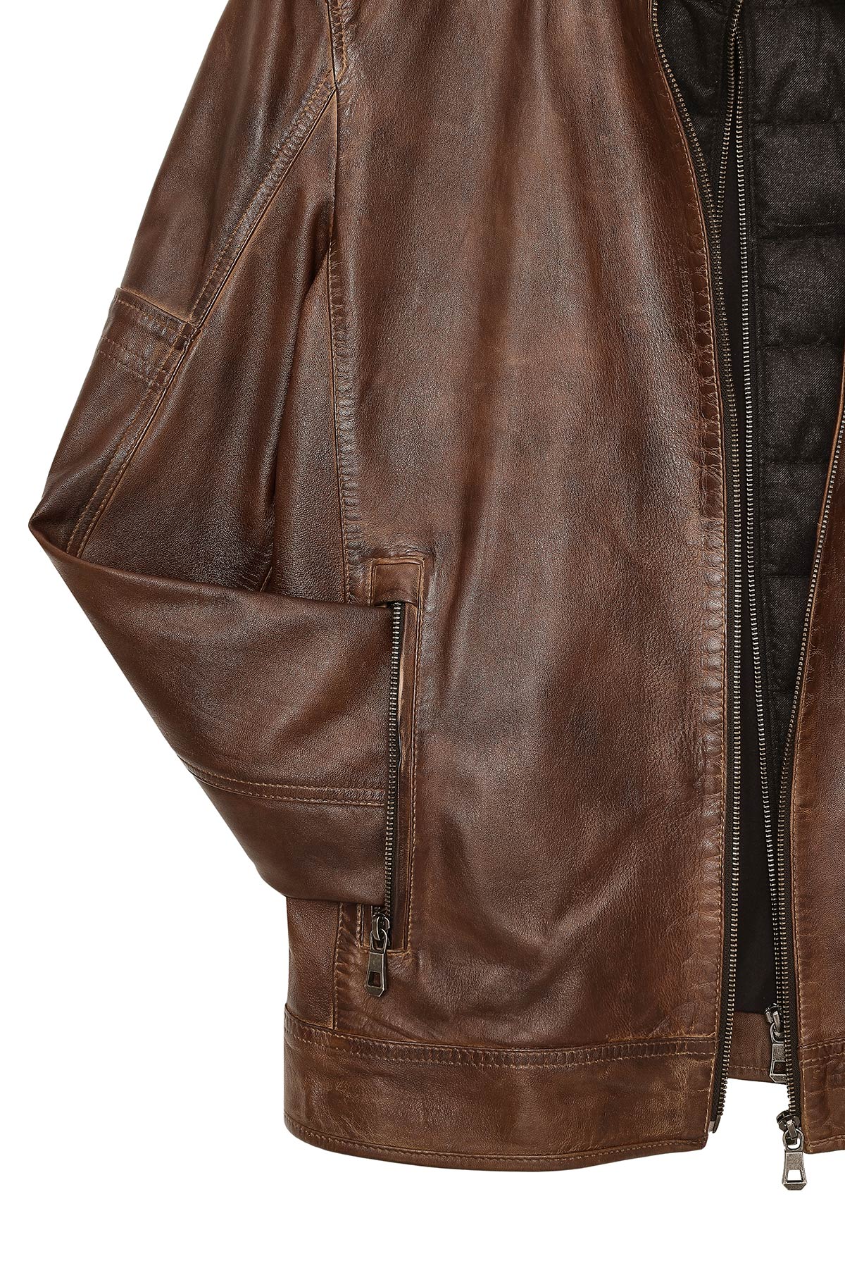 Mbappe Brown Men's Leather Jacket
