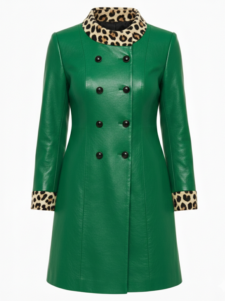 emerald-green-leather-coat-with-leopard-print-trim