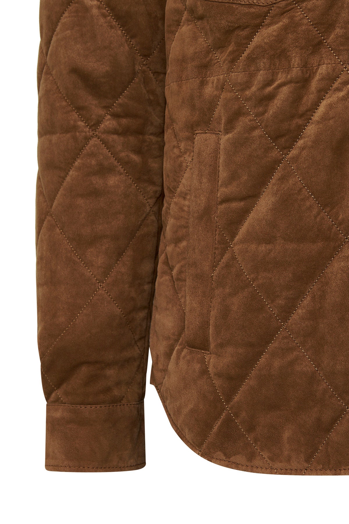 Kante Camel Shirt Collar Men’s Suede Leather Coat