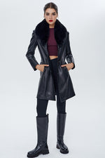 Black Christina Long Coat For Women