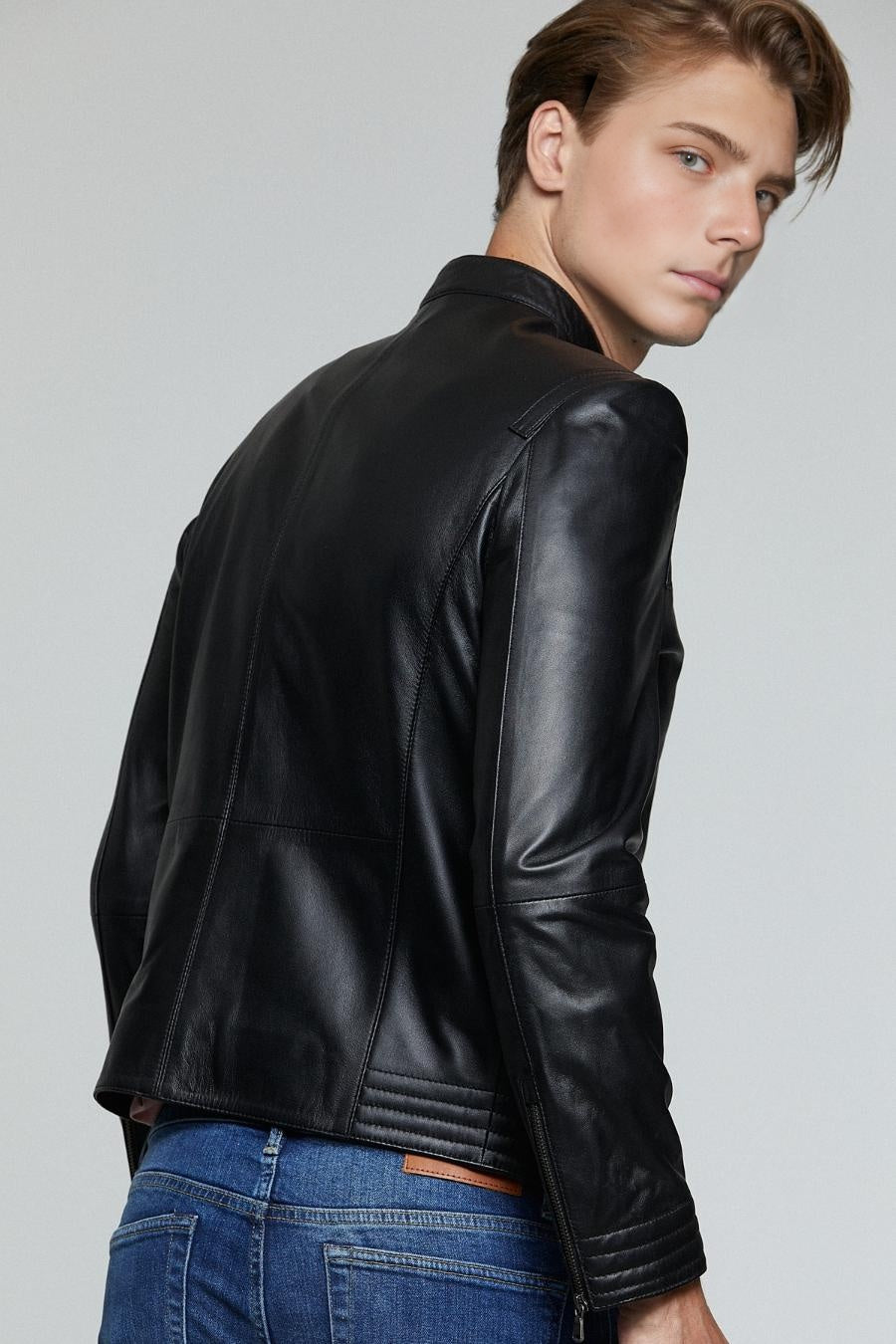 Sebastian Black stylish Leather jacket
