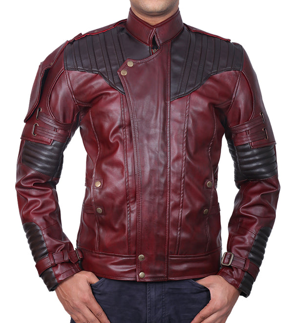 Galaxy Brown Double Shade Leather Jacket For Men