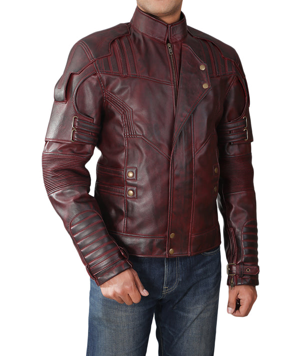 Galaxy Stylish Brown Leather Jacket For Men