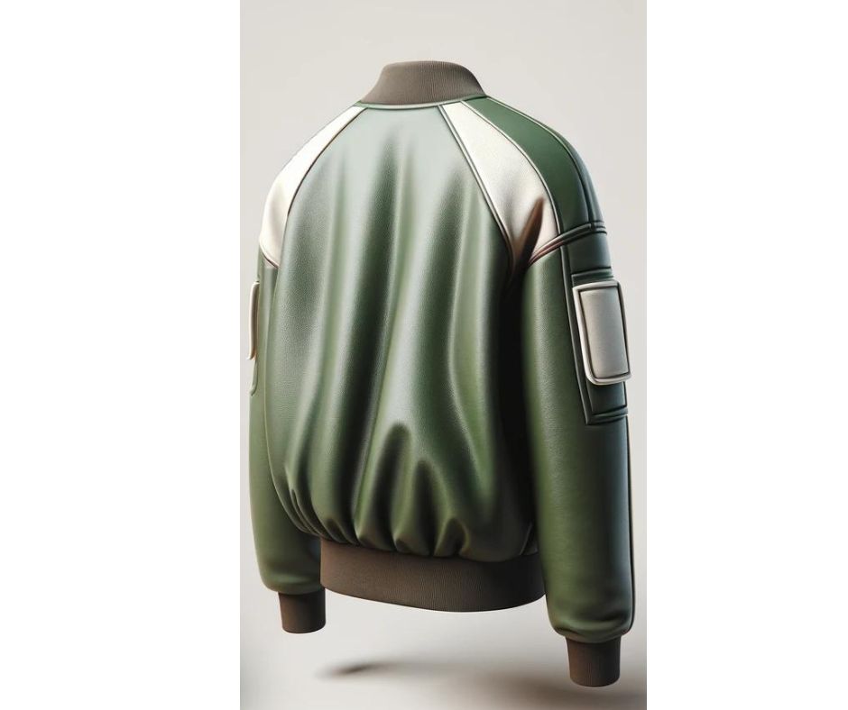 Melinda Green Bomber Leather Jacket For Women
