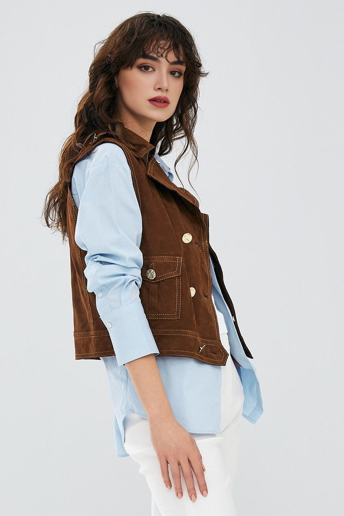Brown Rio Vest For Women's