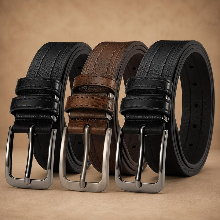 3 Pack Men’s Belt Set — Great value set for everyday