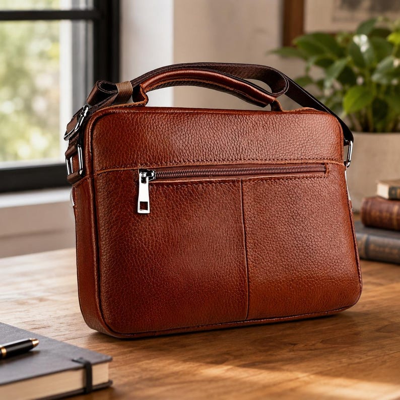 Genuine Leather Men’s Messenger Bag