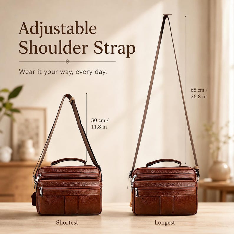 Genuine Leather Men’s Messenger Bag