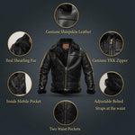 ULTIMATE BLACK B3 BOMBER WITH BLACK FUR