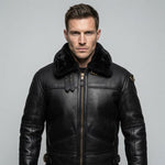 ULTIMATE BLACK B3 BOMBER WITH BLACK FUR