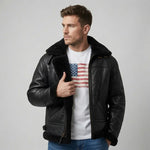 ULTIMATE BLACK B3 BOMBER WITH BLACK FUR