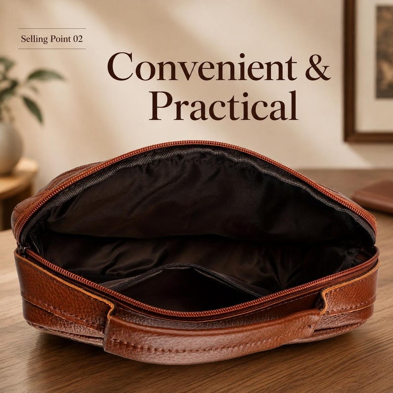 Genuine Leather Men’s Messenger Bag