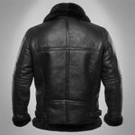 ULTIMATE BLACK B3 BOMBER WITH BLACK FUR