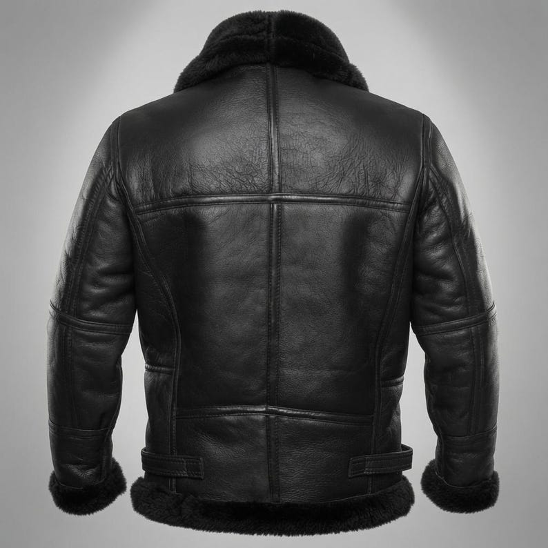 ULTIMATE BLACK B3 BOMBER WITH BLACK FUR