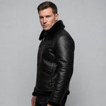 ULTIMATE BLACK B3 BOMBER WITH BLACK FUR