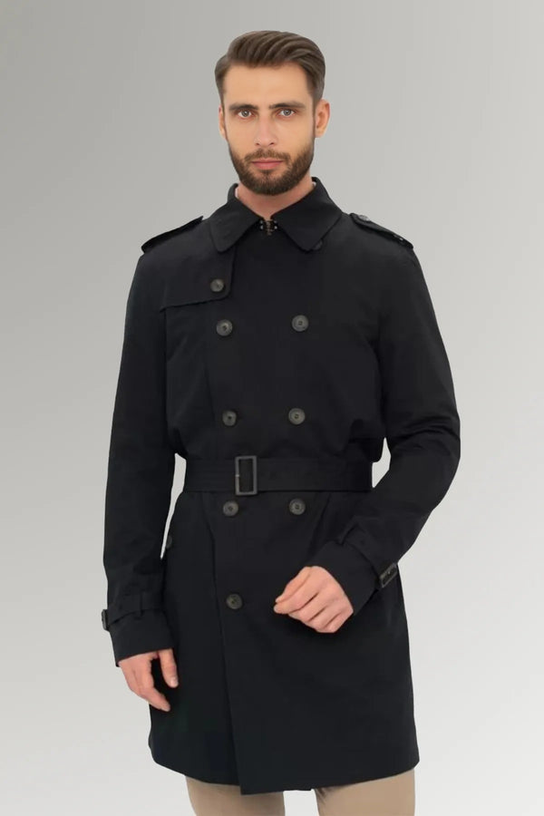 Lynx Black Cotton Jacket For Men