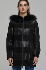 Dahlia Black Sheepskin Leather Jacket