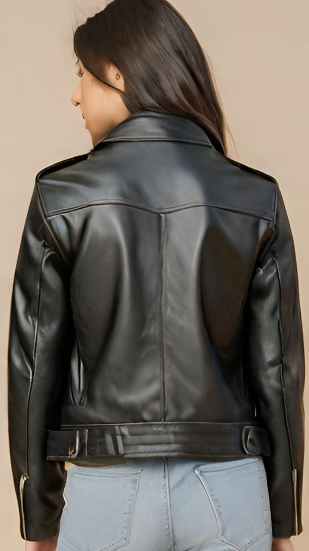 Women Shirt Leather Jacket