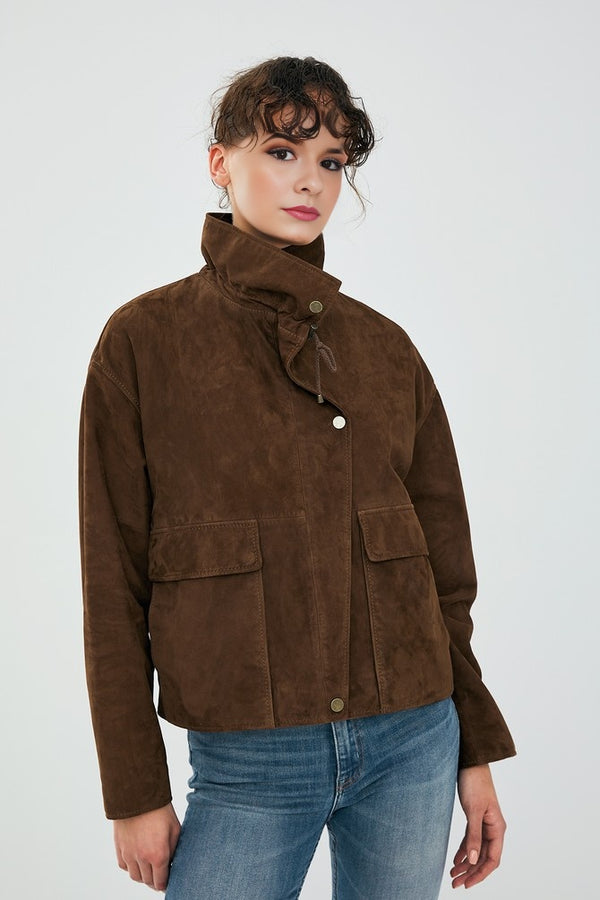Women Suede Stylish Leather jacket