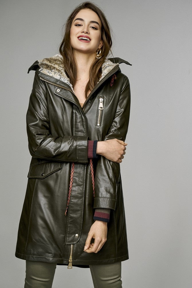 Green Valentina Coat For Women's