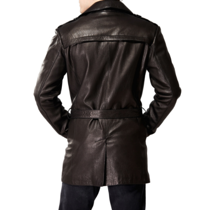 Bonno Brown Men's Leather Coat