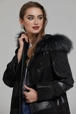 Dahlia Black Sheepskin Leather Jacket