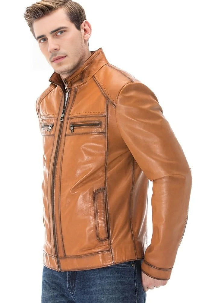 Robert Pure Sheepskin Brown Leather For Men