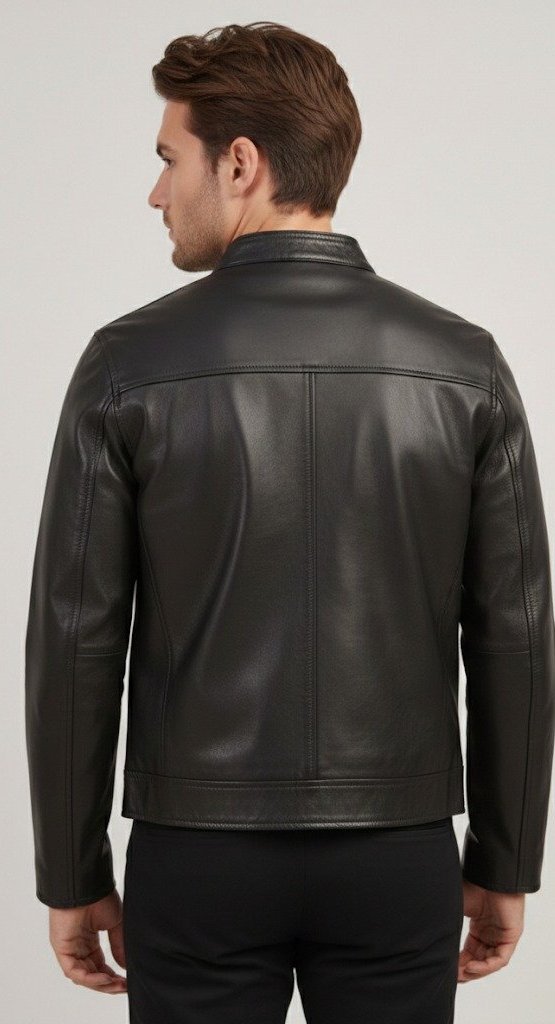 mens-black-leather-harrington-jacket